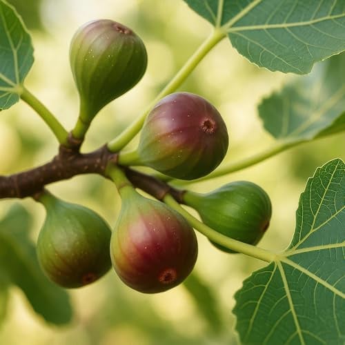 Green boutiQ - Obstbaum - Ficus caria Little miss Figgy - Feigenbaum - Winterhart - Rote Frucht - 2 Pflanzen - Topf 15cm - Höhe 50cm
