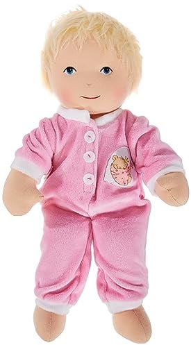 Heless 90 - Stoffpuppe Baby Lotti mit kuscheligem Strampler, ca. 32 cm große Weich-Puppe zum Kuscheln, Spielen und Liebhaben