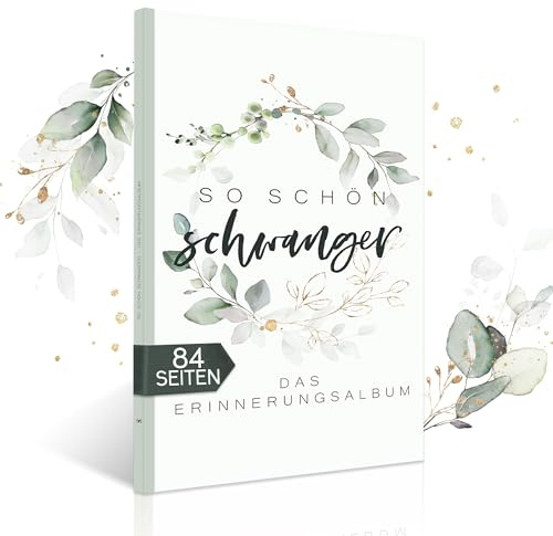 HIMMEL.HERZ.PAPIER® Schwangerschaftstagebuch So schön schwanger - Schwangerschaftsbuch - Geschenke für Schwangere - Meine Schwangerschaft