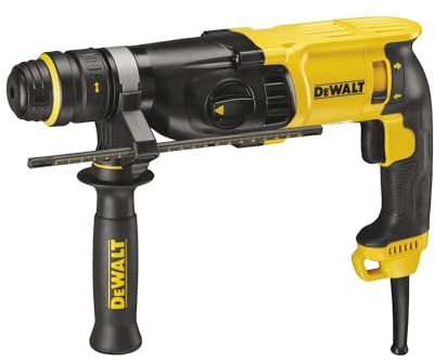 DEWALT SDS Plus Kombibohrhammer/Schlagbohrmaschine (800 Watt, max. Bohrleistung (Beton) 26 mm, Schnellwechsel-Bohrfutter, Drehstopp für Meißelarbeiten, Sicherheitskupplung, inkl. Tstak-Box), D25134...