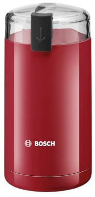 Bosch Kaffeemühle TSM6A014R, Edelstahl-Schlagmesser, Sicherheitsfunktion, 180 W, 75g Bohnenbehälter, elektrisch, rot