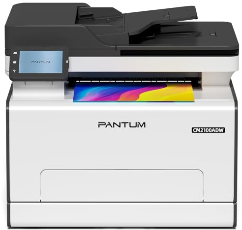 PANTUM CM2100ADW Farblaserdrucker Multifunktionsgerät, Drucker Scanner Kopierer 3in1 mit ADF, WLAN, Ethernet, USB, Automatischer Duplexdruck, 20ppm (Upgrade-Version)