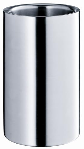 WMF Clever&More Sekt-Weinkühler Edelstahl 19,5 cm, Flaschenkühler doppelwandig, hält länger kühl, Sektkühler, Wine Cooler, Eiswürfelbehälter, matt