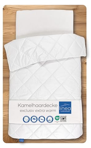 LINEA by böhmerwald - exclusive - Kamelhaardecke warm, 135x200, 100% Kamelhaar, Allergiker geeignet, selbstreinigend, nicht in der Maschine waschbar, in Deutschland produziert