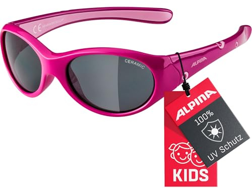 ALPINA FLEXXY GIRL - Flexible und Bruchsichere Sonnenbrille Mit 100% UV-Schutz Für Kinder, pink-rose gloss, One Size