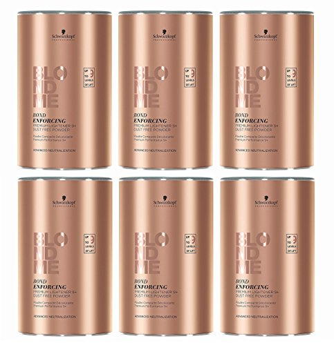 Schwarzkopf 6 er Pack Schwarzkopf BlondME Bond Enforcing Premium Aufheller 9+Blondierung 450 gr