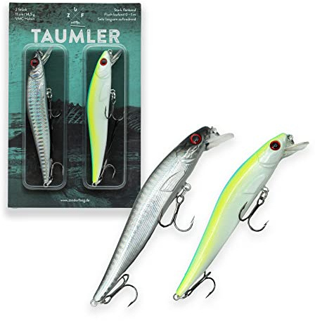 Zanderfang TAUMLER Zanderwobbler 11 cm – Wobbler für Zander | Flachlaufend. Floating. VMC Drillingshaken. Top Lauf bei langsamer Köderführung