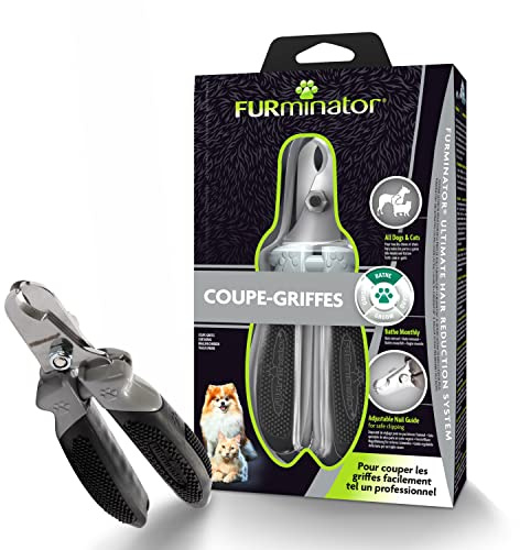 Furminator Krallenschere für Hunde und Katzen - professionelle und einfache Krallenpflege dank verstellbarer Nagelführung