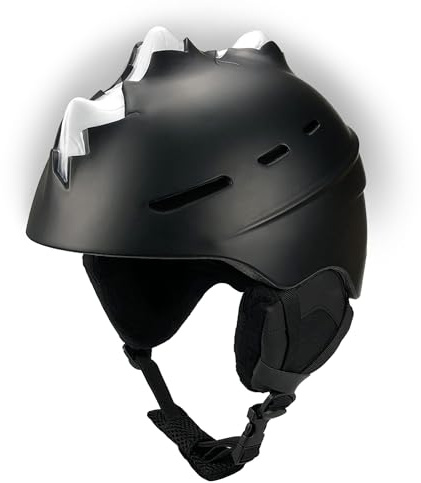 Crazy Safety Bone Spike Skihelm für Kinder, Jugendliche, Männer und Frauen | Verwendung für Snowboard & Ski | Zwei Größen | Brillenband