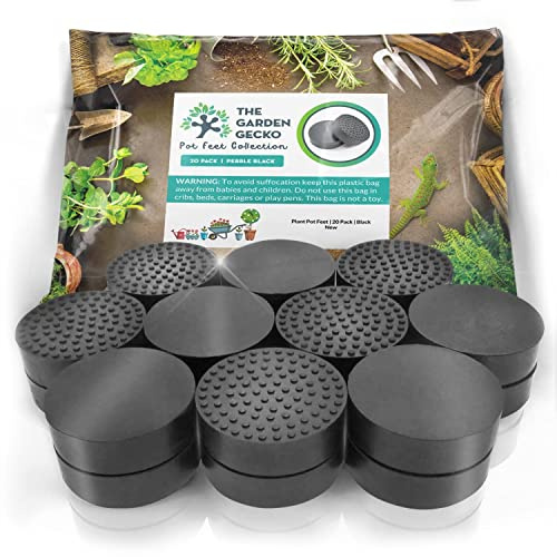 The Garden Gecko Unsichtbare Blumentopf-Füße für Pflanzen, Blumen und. Hochwertig, Gummi-Abstandshalter, erweiterte Oberfläche. | 20 Pack