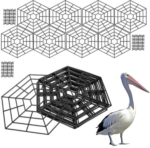 Teichnetz | Schützendes sechseckiges Fischteichnetz | Garnelenschutznetz | Gartenteichzubehör für Koi-Fischschutz | Reihernetz, Abwehrbarriere, Außenpoolabdeckung