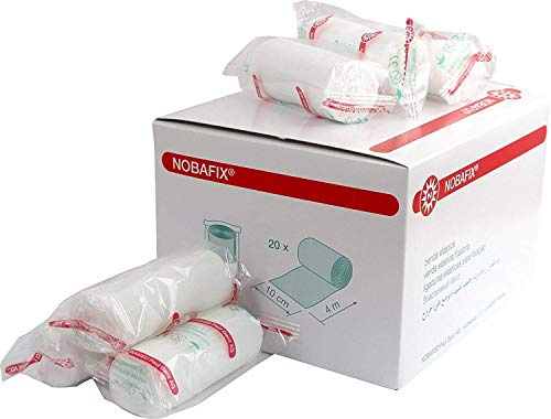 NOBAFIX Elastische Mullbinden, 20 Stück, 10 cm x 4 m