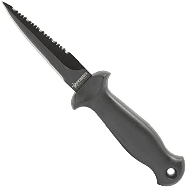 ABYSSTAR Unisex-Adult Squash 12 Tauchermesser, Schwarz, 12 cm