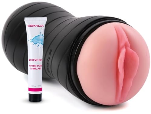 ZEMALIA 2 in 1 Masturbator Cup Masturbieren für männer, Erotik Sex Spielzeug für die männer Taschenmuschi, Penis Stimulator Vagina Masturbatoren Cup,Muschi Vibrator, Sex Toys für ihn