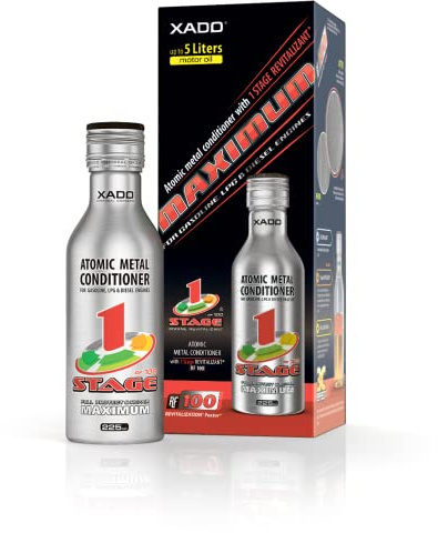 XADO Motoröl Additiv AMC Maximum 1 Stage - Öl Additiv mit Revitalizant Motoröl Verlust Stop und Verschleißschutz - Öl Additiv Benzin und Diesel - Anti-Verschleiß Motorbehandlungs-Ölzusatz 225 ml