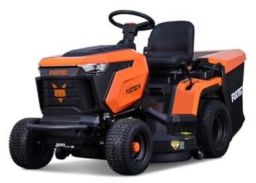 FUXTEC Rasentraktor FX-RMT92A, Aufsitzmäher mit 92cm Schnittbreite, 6-stufige Schnitthöhenverstellung, 452ccm Hubraum, Hydrostat, Rückwärtsmähen, geeignet für Flächen bis 6500m²