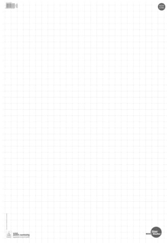 Staufen Contura Flipchart Papier - 68 x 99 cm, kariert, 5 Blöcke à 20 Blatt | Hochwertiges 80 g/m² Papier, Hervorragender Schreibkomfort