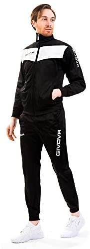 Givova, anzug visa, schwarz/weib, L