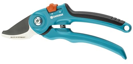 Gardena Gartenschere B/S: Blumenschere für Blumen, Triebe und junges Holz, Edelstahl-Untermesser, ergonomische, glasfaserverstärkte Griffe (8854-20)