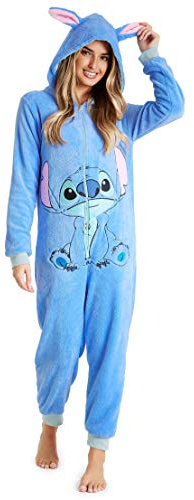 Disney Onesie Damen - Stitch Einteiler Pyjama - Eeyore, Minnie, Maleficent Schlafanzug Onesie - Größen von S-XXL