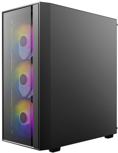 ANTEC AX65 ARGB PC Gehäuse Midi Tower Gaming ATX, schwarz