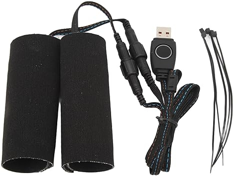 USB 5V Motorrad-Heizgriffe, 3-Gang-Temperatureinstellung, Elektrische Lenkergriffe für Motorrad, Elektro-Fahrrad, Roller Heizgriffe Motorrad USB