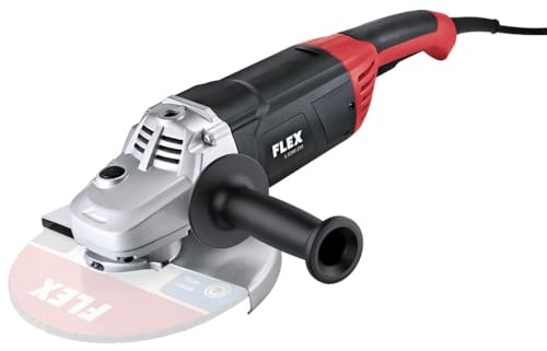 Flex Winkelschleifer L 2200 230 (2200 Watt, mit Sanftanlauf, Stahlgetriebe, max. Scheiben-ø 230 mm, Spindelarretierung) 492280, Rot