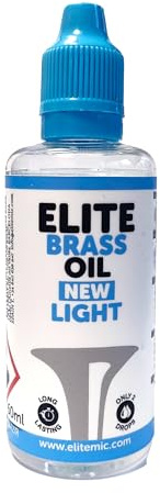 Elite Brass Oil New Light 60 ml - Flüssiges Öl für Blechblasinstrumente: Trompete, Posaune, Flügelhorn, Horn, Tuba, etc