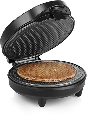 Tristar Eiswaffelbereiter Waffeleisen - 700 Watt, 20cm Ø, Sicherheitsverschluss, kaltbleibende Griffe, WF-1170, schwarz