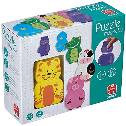 Goula Magnetisches Holzpuzzle Tiere