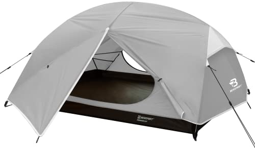 Bessport Zelt 2/3 Personen Camping Zelt 2 Türen Ultraleicht wasserdicht leicht und einfach zu Bauen Belüftetes 4 Jahreszeiten Kuppelzelt geeignet für Outdoor Wandern und Bergsteigen