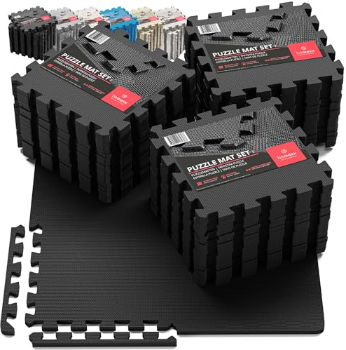 bemaxx Bodenschutzmatte Fitness - Sportmatte Fitnessmatte Gymnastikmatte Puzzlematte Yogamatte Turnmatte Trainingsmatte Spielmatte Fallschutzmatte Laufbandmatte - Gym Workout Pool Garage - 3er Set