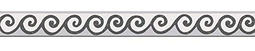 A.S. Création 303461 selbstklebende Bordüre Only Borders 9 Borte, 1 Stück, Schwarz, Weiß