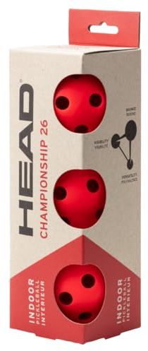 Head Championship 26 3B (Indoor) Pickleball Bälle, Rot
