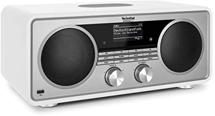 TechniSat DIGITRADIO 602 - Kompaktanlage, 70 Watt, 2.1 Lautsprechersystem | Stereo Musik-Center mit Internetradio, DAB+, UKW, CD-Player, USB, Bluetooth, App-Steuerung, Qi Ladestation, weiß