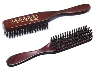 genuine haircare GROOMING BRUSH – Frisier- und Föhnbürste aus 100% Wildschweinborsten, antistatisch, handmade in Germany