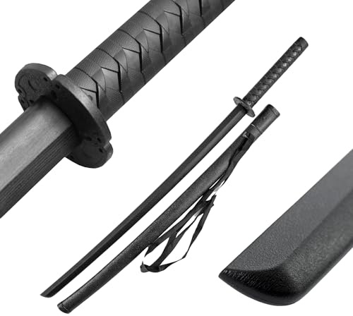 DEPICE Bokken Hartkunststoff inkl. Saya - 101 cm / Bokken 600 g – Iaido Aikido, Schwarz