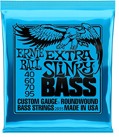 Ernie Ball Extra Slinky Nickel Wound E-Bass-Saiten, Stärke 40-95