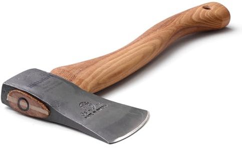 Handgeschmiedetes Beil 404mm aus Schmiedeeisen I Hultafors I Geschmiedet in Schweden I 1050g Premium Axt mit Hickory Holzstiel I Nachschleifbar I 840025