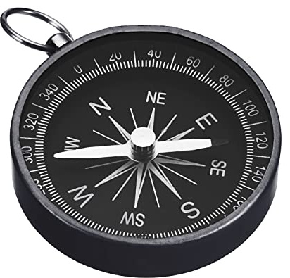 PATIKIL Taschenkompass, Survival-Sport-Navigationskompass mit Schlüsselring für Outdoor, Camping, Wandern