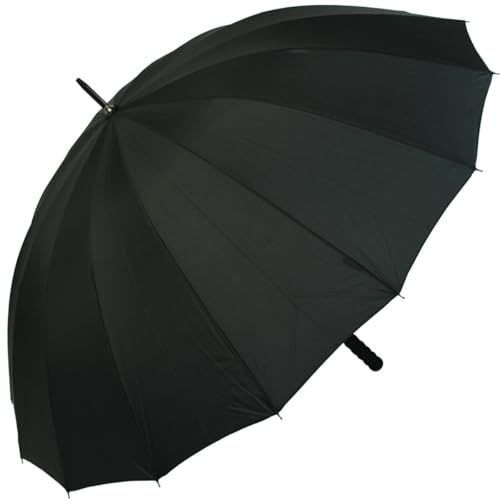 iX-brella - leichter XXL Partnerschirm 16-teilig mit angenehmen Softgriff - Durchmesser 1,29 Meter - schwarz