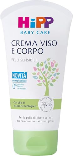 HiPP - Baby Care Feuchtigkeitscreme für Gesicht und Körper für Kinder und Babys, für empfindliche Haut, mit Bio-Mandelöl, 1 x 75 ml
