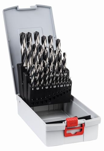 Bosch Professional 25tlg. HSS Spiralbohrer PointTeQ Set (für Metall, ProBox, Zubehör Bohrschrauber)