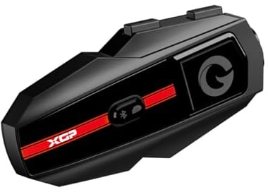 XGP Motorrad Headset Bluetooth, Helm Intercom 1000m Kommunikationssystem für 2 Fahrer, Musik Motorradhelm Kopfhörer mit Musik Sharing/ IP67 Wasserdicht, Einzelpack