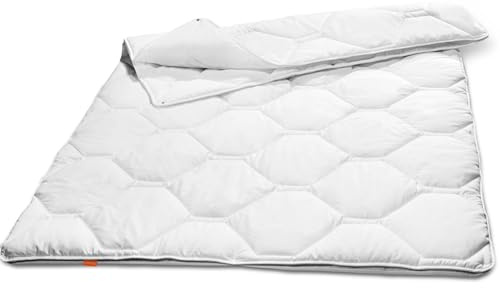 sleepling Winterdecke 135x200 cm, Dicke & warme Winter Bettdecke, Steppdecke, Winterbettdecke, 100% Baumwolle (Satin), Decke 135 x 200 cm, Made in EU, Oeko-Tex, waschbar bis 95 Grad, Komfort 300