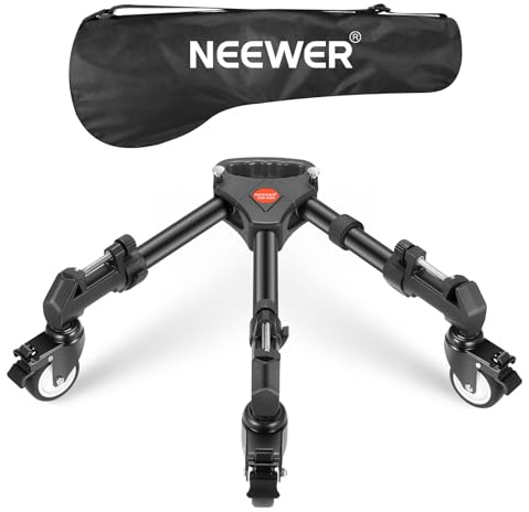 NEEWER Fotostativ Dolly, Heavy Duty 50lbs Kapazität Stativ Räder mit 3 Zoll Gummiräder, verstellbare Beinhalterung und Tragetasche für Canon Nikon Sony DSLR Kameras Camcorder Foto Video Beleuchtung