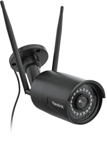 Reolink 2K+ Kabelgebundene Überwachungskamera Aussen, 2,4/5GHz WLAN Kamera Outdoor, IP67 Wetterfest, Person/Auto/Tiererkennung mit Alarmen, 5MP Nachtsicht, Zeitraffer, SD-Kartenslot, RLC-510WA Schwarz