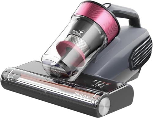 Jimmy BX8 Milbensauger für Matratzen mit UV-Licht & 65℃ Heißluft | Staubsensor, Negativ-Ionen-Funktion zur Luftreinigung, LED-Bildschirm, 15kPa Starke Milbenstaubsauger für Bett, Sofas,Teppich &mehr