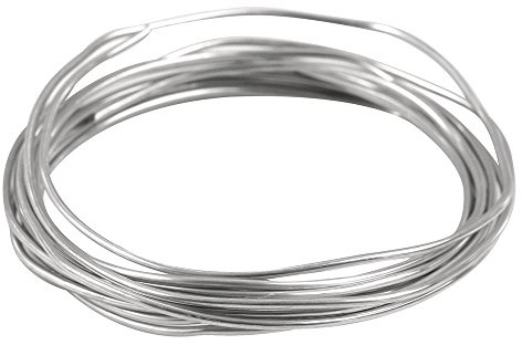 RAYHER HOBBY Rayher Aluminiumdraht, weich, 2 mm ø, Beutel 3 m, Basteldraht, Floristendraht, formstabil, Metalldraht, Draht zum Formen, 2417000, Weiß