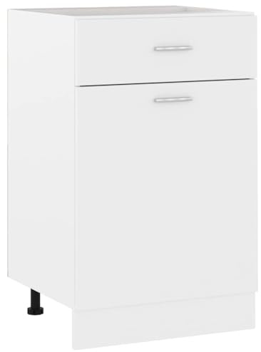 vidaXL Unterschrank 80x46x81,5 cm, Weiß, Holzwerkstoff, Bad- & Küchenschrank, Unterbeckenschrank, Wandmontierbar